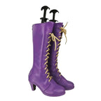 Sailor Moon Saturn Cosplay Boots Purple Shoes High Heel Custom Made