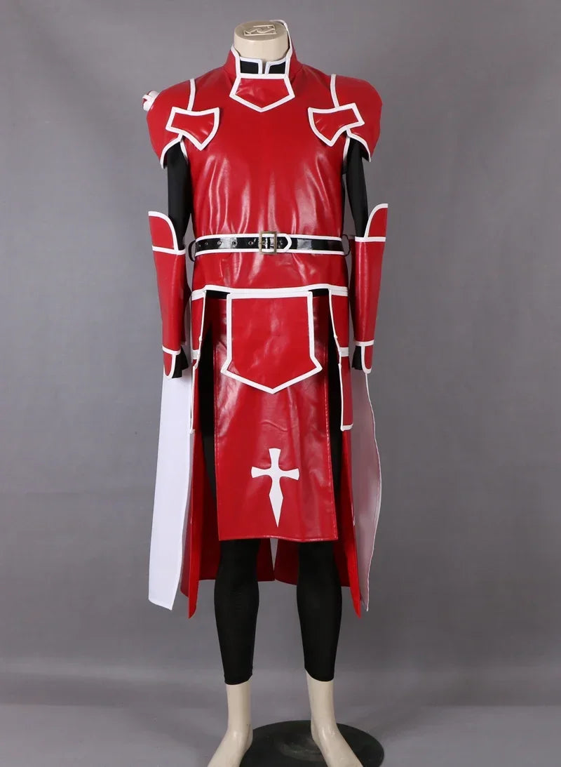 Sword Art Online SAO Heathcliff Cosplay Costume Knights of the Blood Outfit