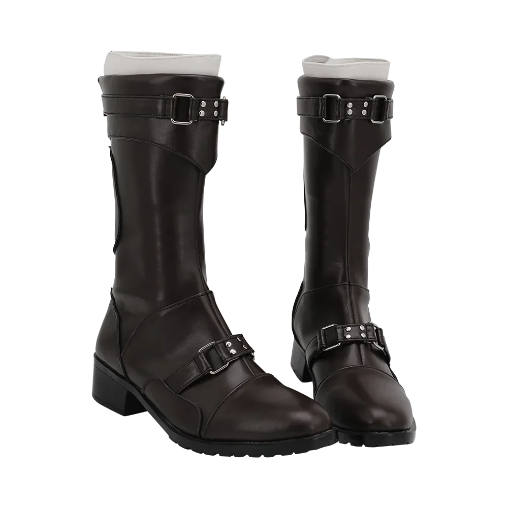 Final Fantasy 7 Remake Leslie Kyle Cosplay Boots Brown Shoes