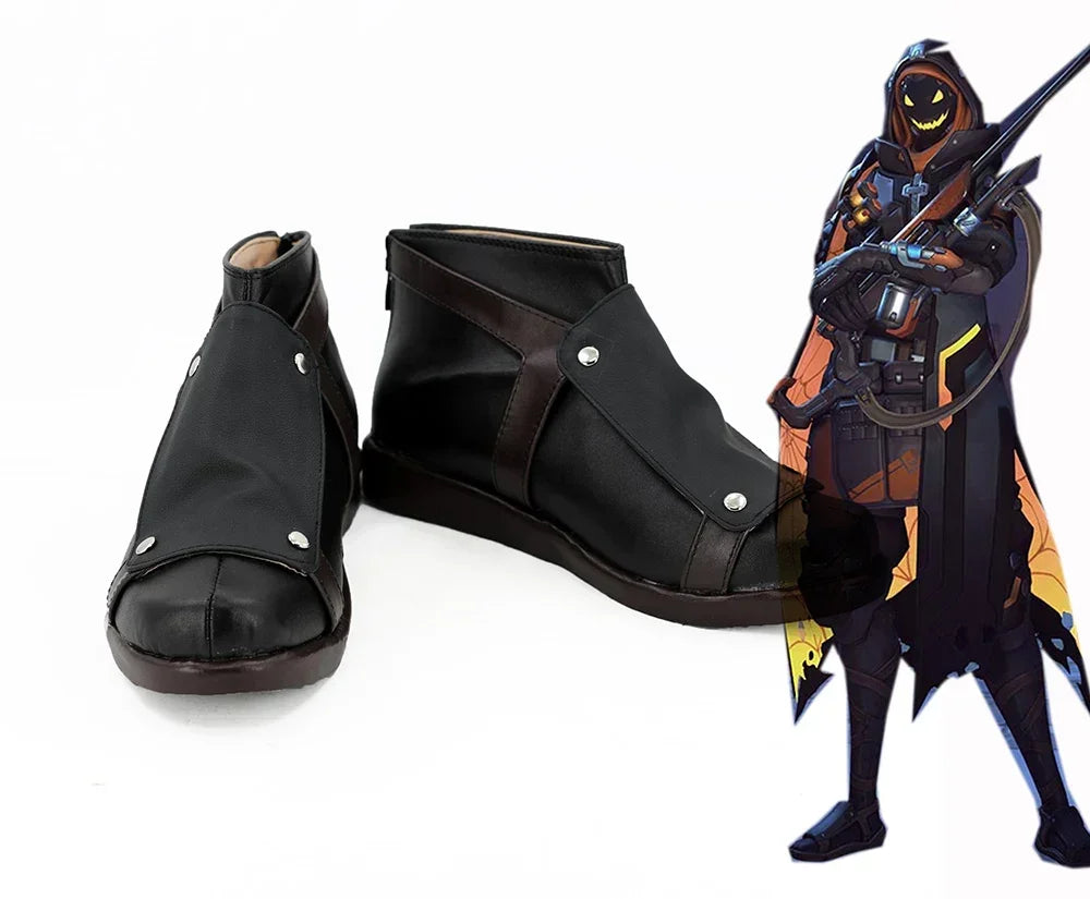 Overwatch Ghoul Ana Cosplay Boots Custom Made Shoes