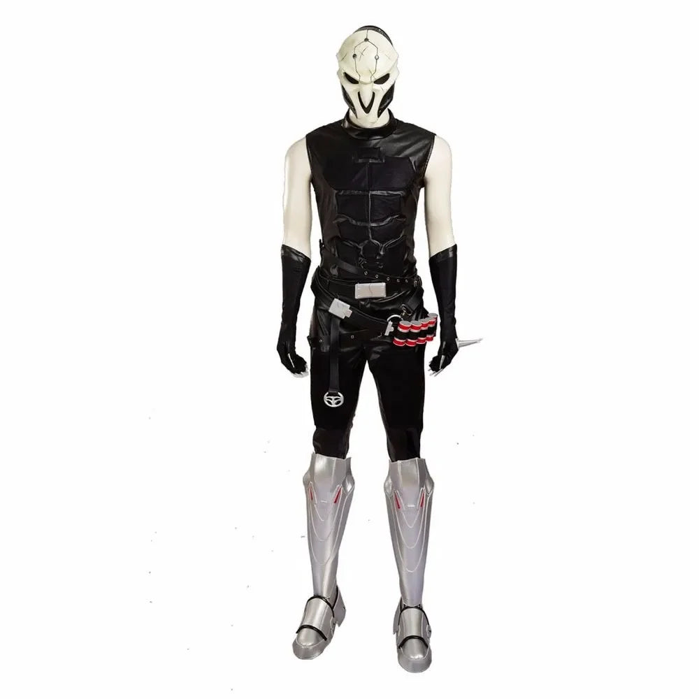 Overwatch Reaper Cosplay Costume Deluxe Leather Full Set