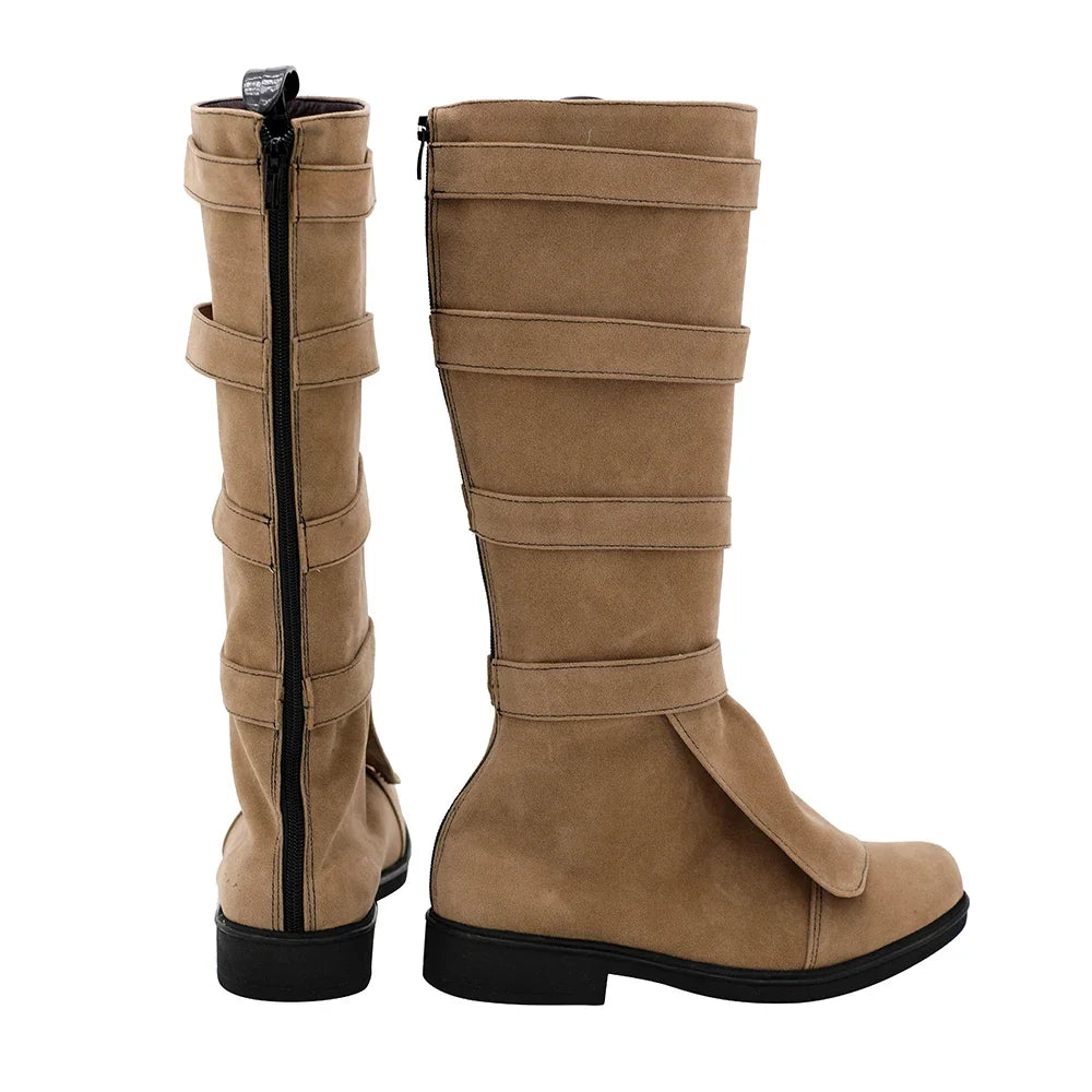 Star Wars Cobb Vanth Cosplay Boots the Marshal Brown Shoes