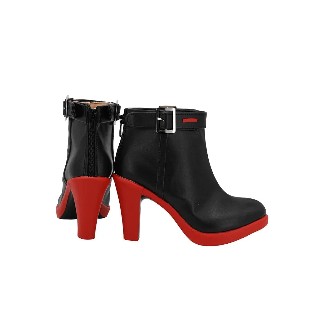 Arknights LEIZI Cosplay Boots Black High Heel Shoes