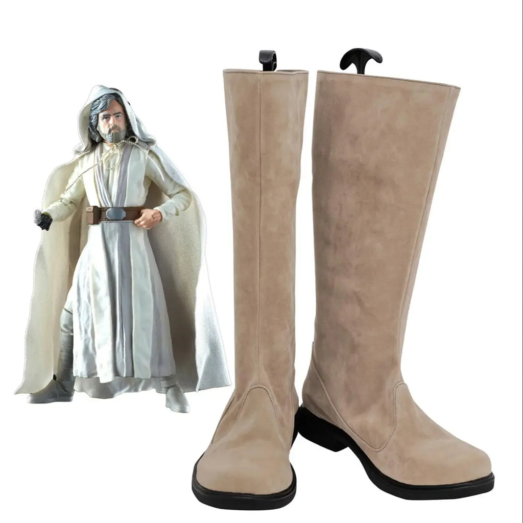 Bottes de cosplay Star Wars Luke Skywalker, chaussures marron sur mesure