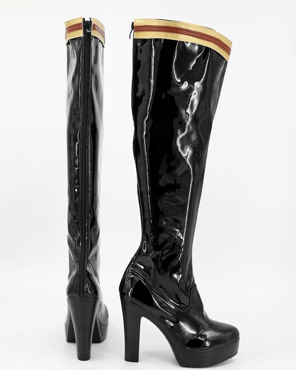 Touken Ranbu Omokage Cosplay Boots Black High Heel Shoes Custom Made