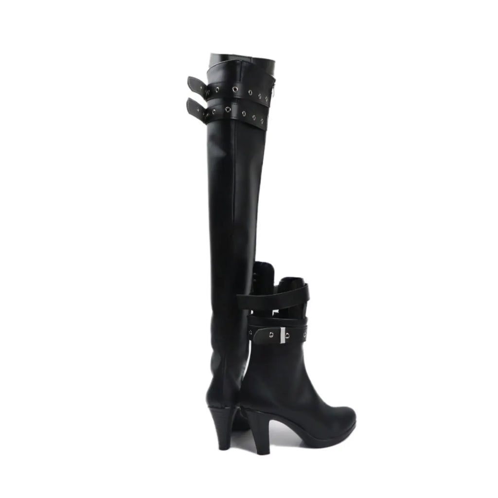 Honkai Star Rail Kuchiba Cosplay Boots Custom High Heel Black Shoes