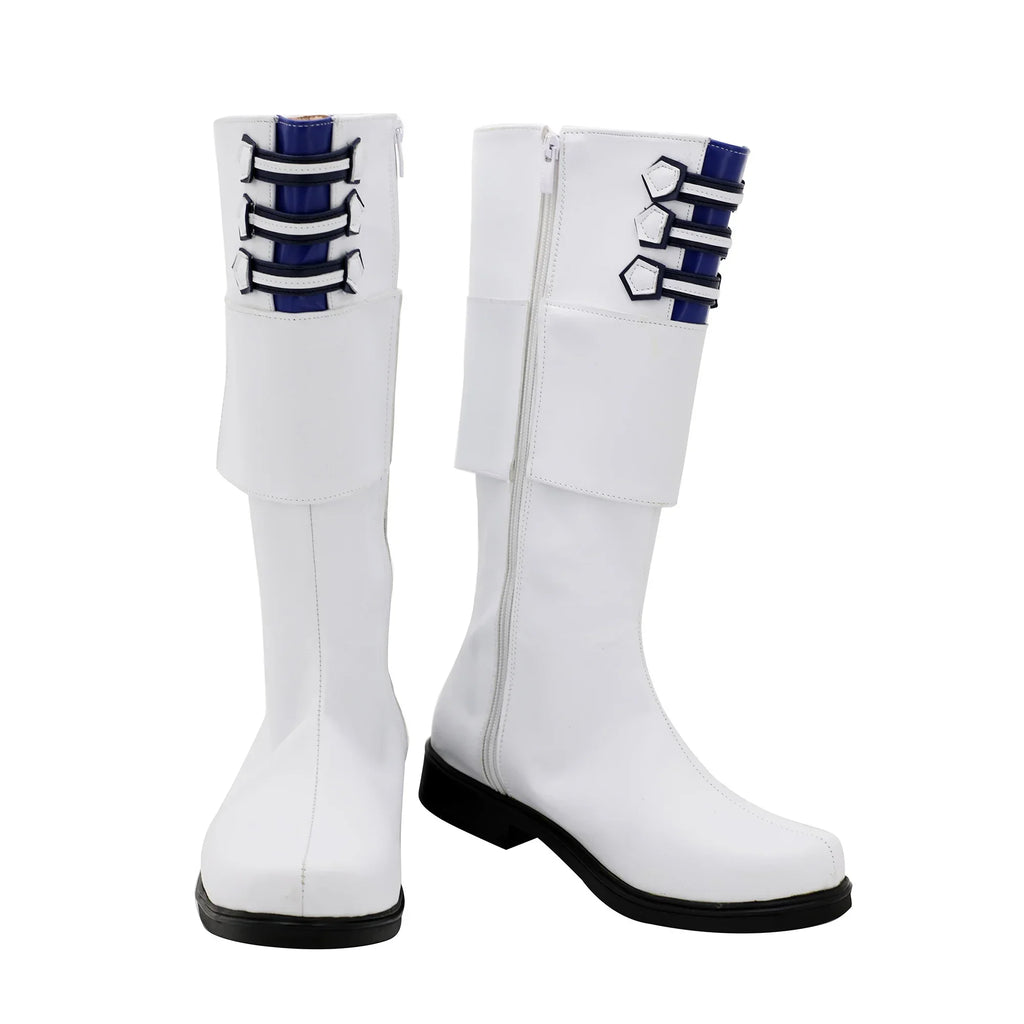 Final Fantasy 14 Alphinaud Cosplay Boots White Shoes