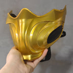 Mortal Kombat Sub-Zero Scorpion Half Face Mask Golden Ninja Cosplay Prop