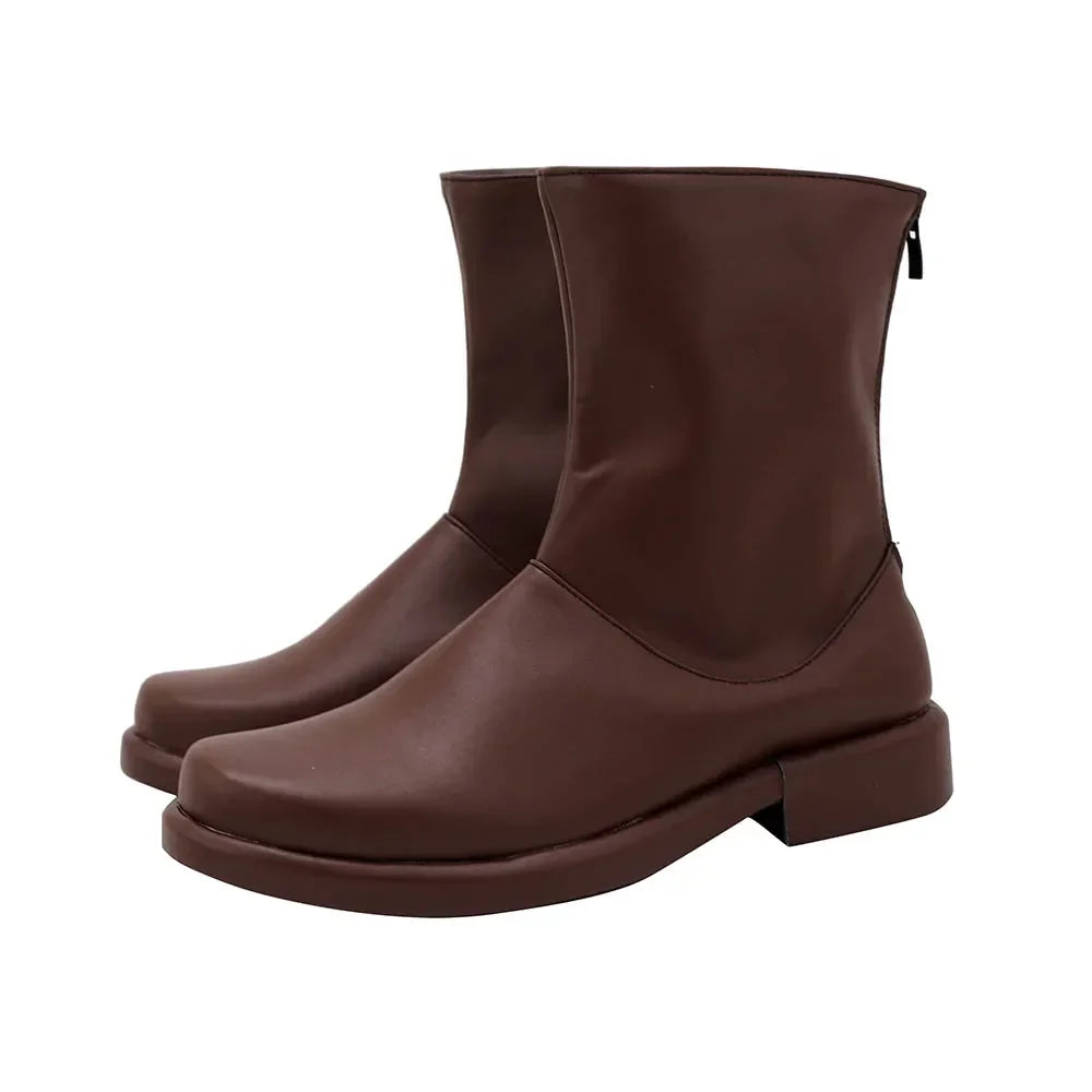 Star Wars Obi-Wan Jedi Cosplay Boots Brown Short Boots Custom Made