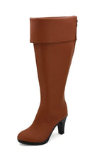 Custom Made Fairy Tail Lucy Heartfilia Cosplay Boots â€?Brown Knee-High Anime Shoes | MiDicosplay