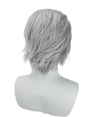 Perruque de cosplay Vergil de Devil May Cry 5, cheveux courts argentés en pointes 