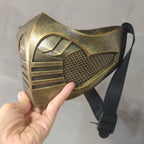 Mortal Kombat Scorpion Half Face Cosplay Mask Wearable Prop