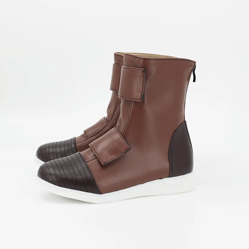 Dragon Ball Trunks Cosplay Shoes Brown Boots Custom Made Any Size