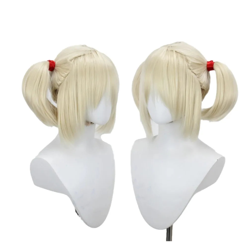 Perruque de cosplay de Hiyori Sarugaki (Bleach), cheveux beiges 