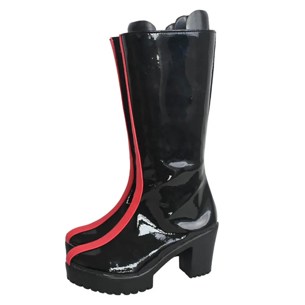 Bottes noires de cosplay K-Pop Demon Hunters Rumi, fabriquées sur mesure, toutes tailles 