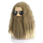 The Avengers Thor Halloween Wig with Beard Cosplay Costume Long Blonde Hair