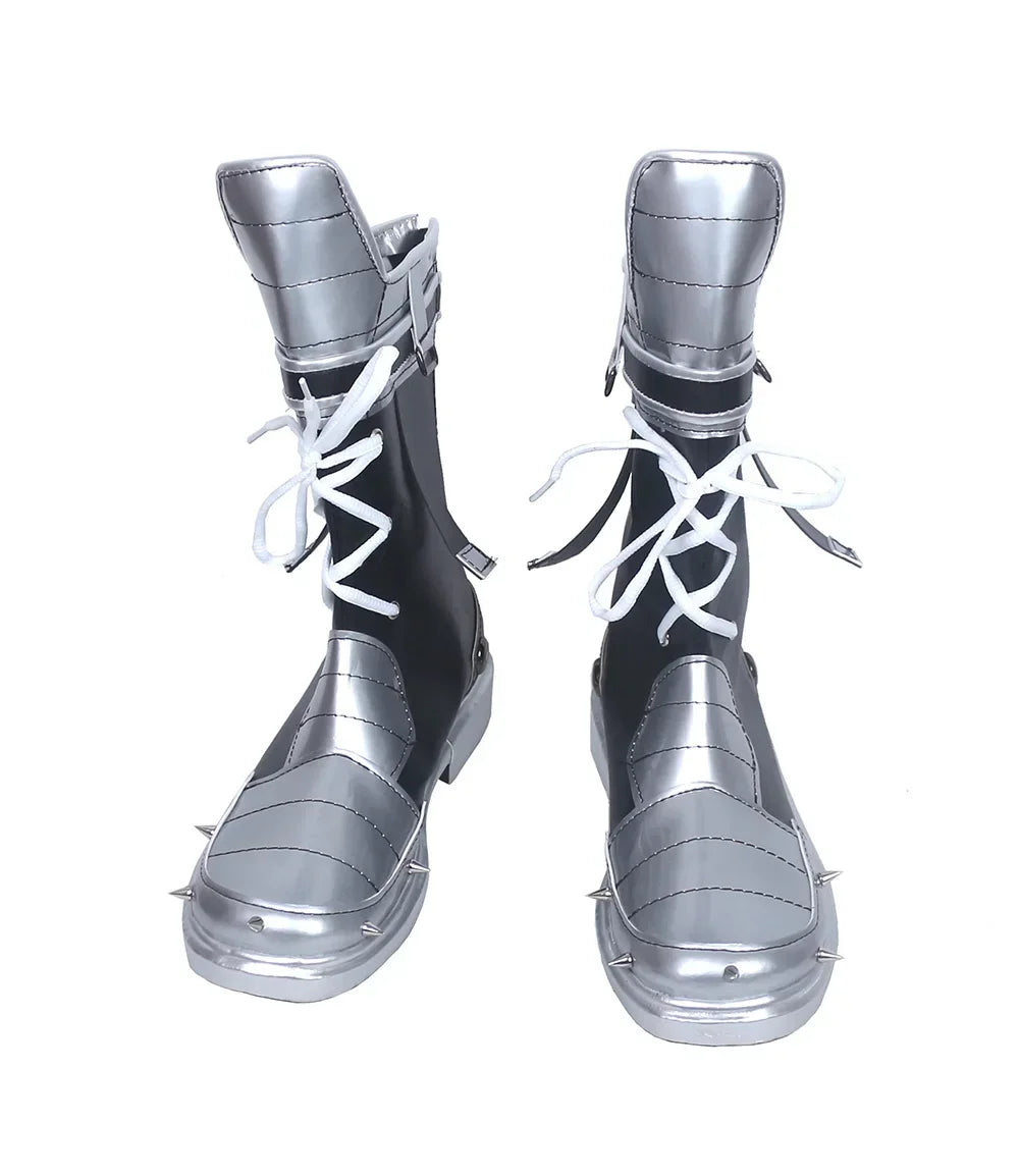 My Hero Academia Hero Killer Stain Chizome Akaguro Cosplay Boots Silver Shoes