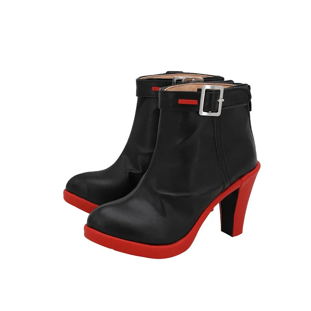 Arknights LEIZI Cosplay Boots Black High Heel Shoes