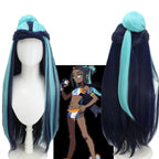 Pokemon Sword Shield Nessa Cosplay Wig Dark Blue Hair