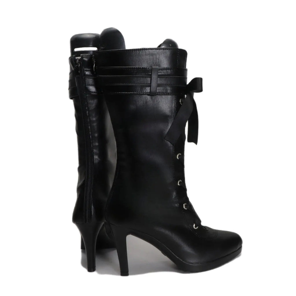 Honkai Star Rail Saber Cosplay Shoes High Heel Custom Made Black Boots