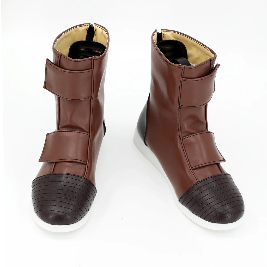 Dragon Ball Trunks Cosplay Shoes Brown Boots Custom Made Any Size