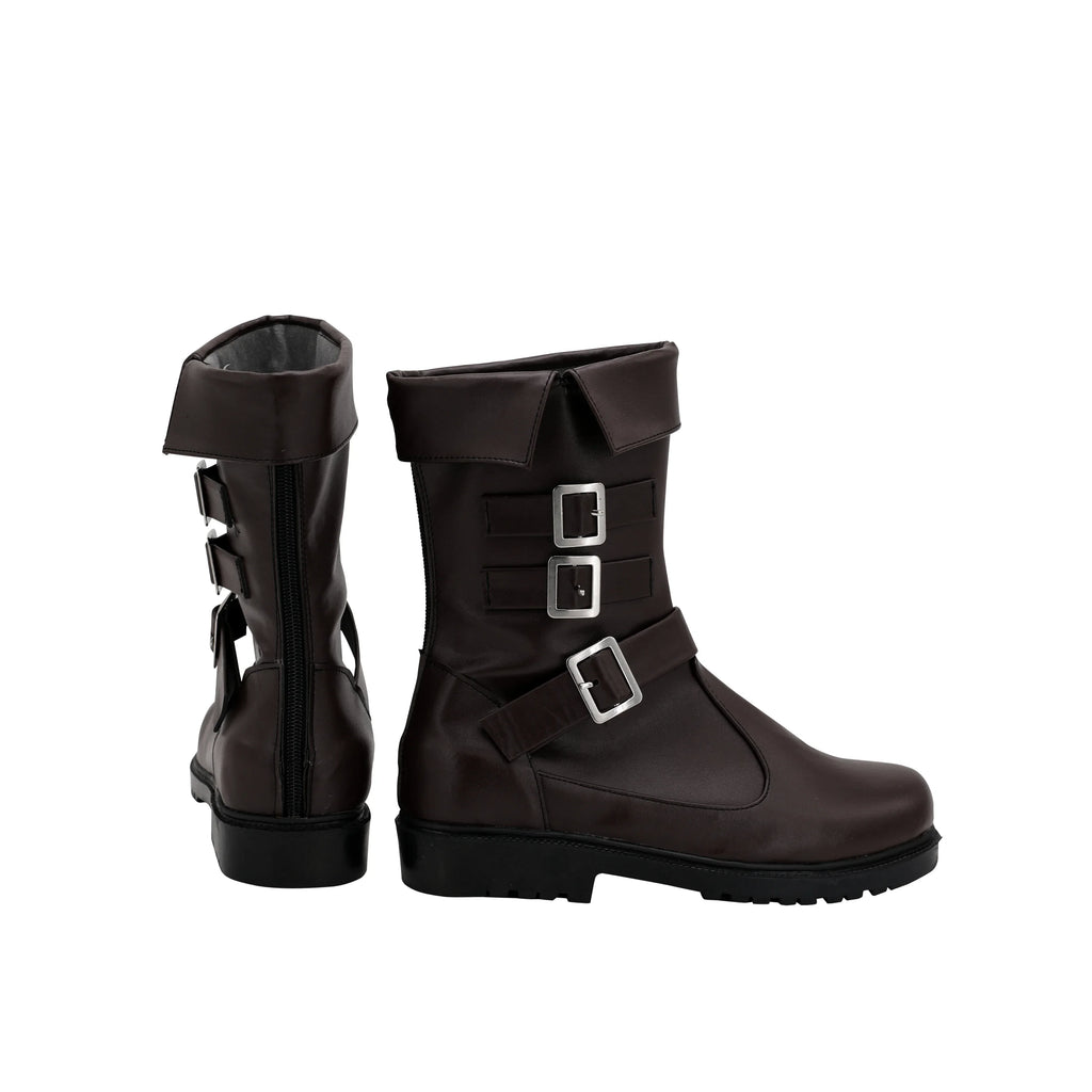 Final Fantasy VII Remake Aerith Gainsborough Cosplay Boots Brown Shoes