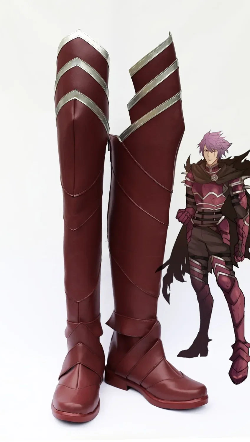 Fire Emblem Echoes Deen Cosplay Shoes Red Boots Custom Made