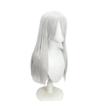 Perruque de cosplay de Jushiro Ukitake (Bleach) - Cheveux longs, gris argenté et raides 