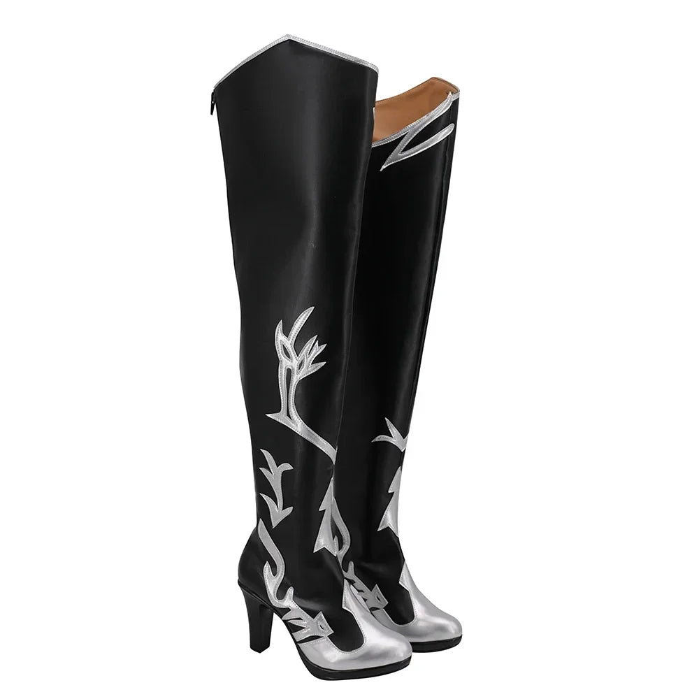 Final Fantasy XIV Shiva Cosplay Boots High Heel Shoes