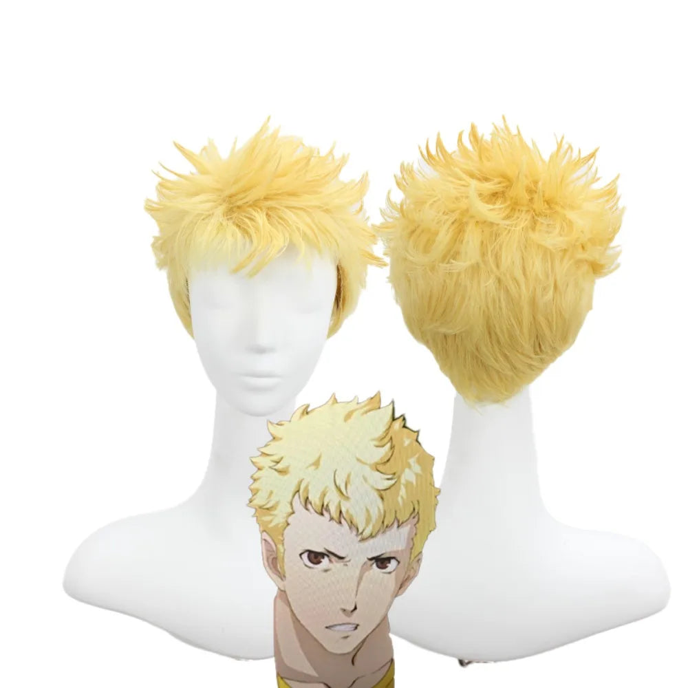 Persona 5 Ryuji Sakamoto Cosplay Wig Blonde Short Spiky Hair | MiDicosplay