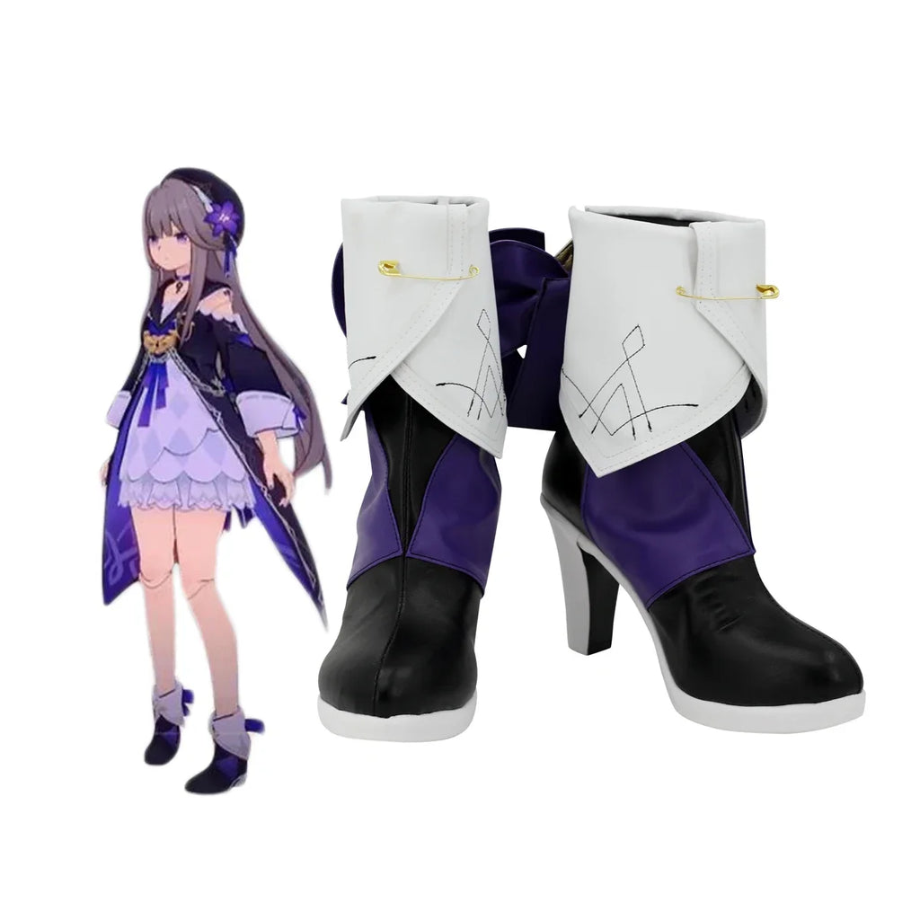Chaussures de cosplay Honkai Star Rail Herta, bottes à talons hauts sur mesure