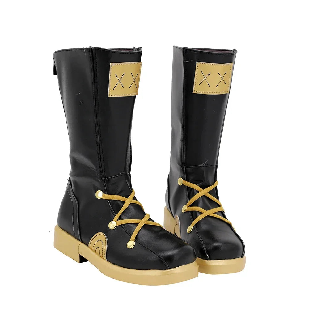 Final Fantasy XIV G'raha Tia Cosplay Boots Black Shoes
