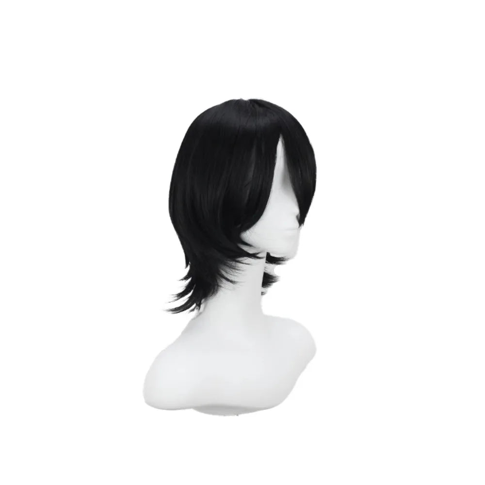 Perruque courte noire pour cosplay de Rukia Kuchiki (Bleach), style anime 