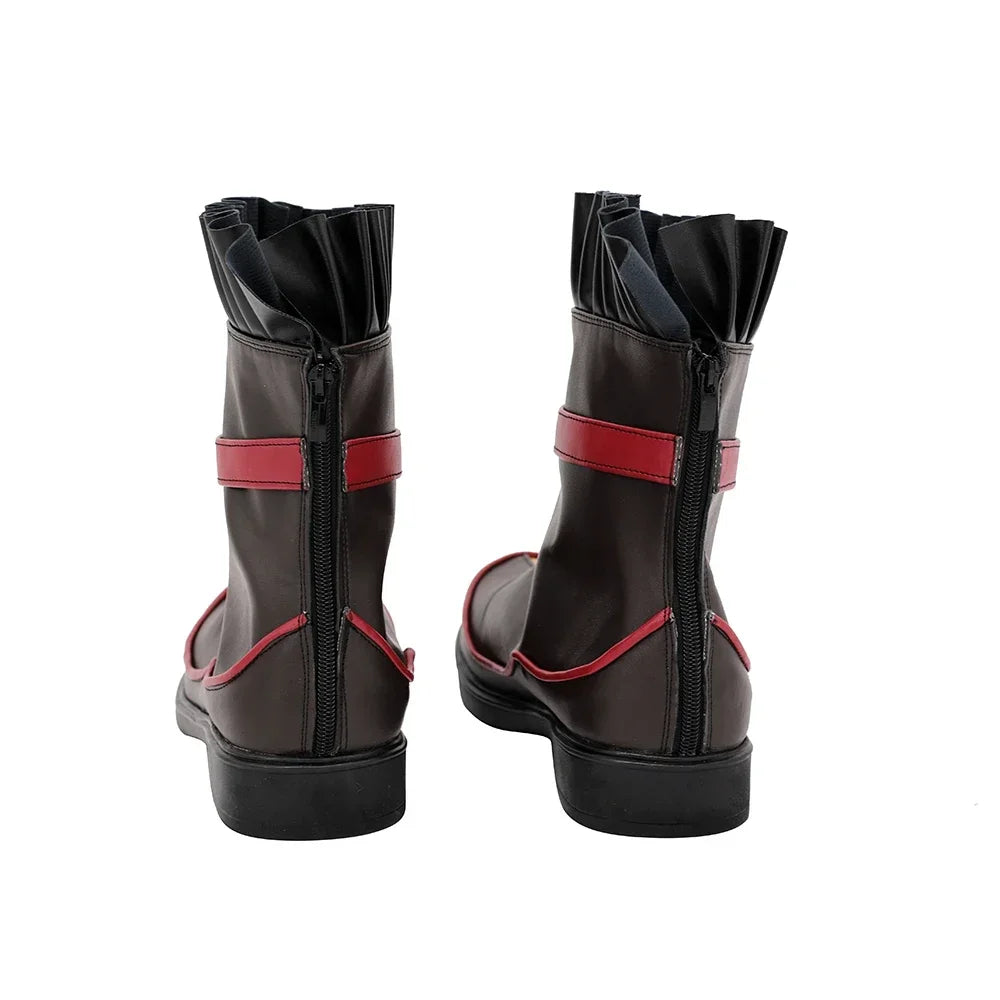 Final Fantasy14 Warrior of Light Monk Cosplay Boots Brown Boots