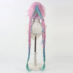 Honkai Star Rail Cyrene Cosplay Wig Multicolor Gradient 100cm Twin Braids Synthetic Hair