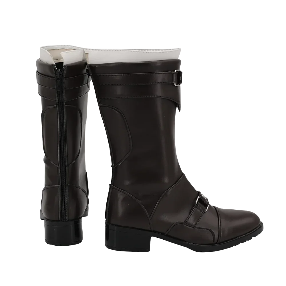 Final Fantasy 7 Remake Leslie Kyle Cosplay Boots Brown Shoes