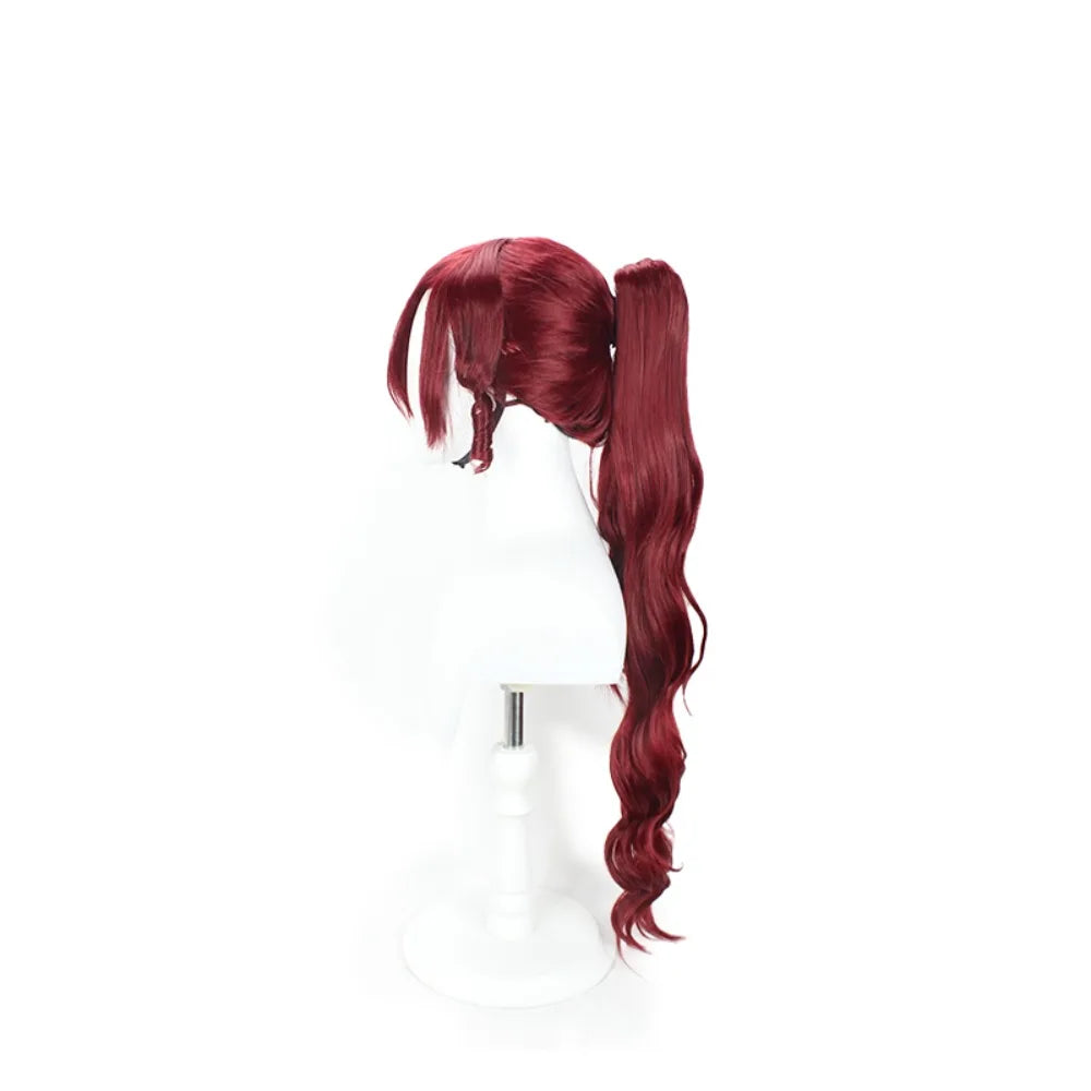 Persona5 Heracles Megaera Cosplay Wig Wine Red Long Wavy Hair
