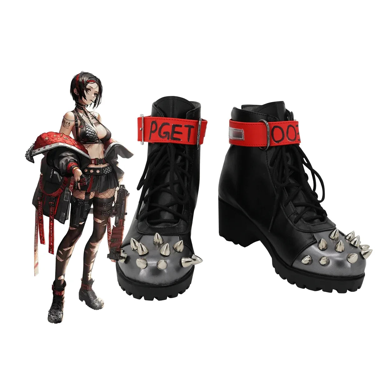 NIKKE The Goddess of Victory Crow Cosplay Shoes Black Boots