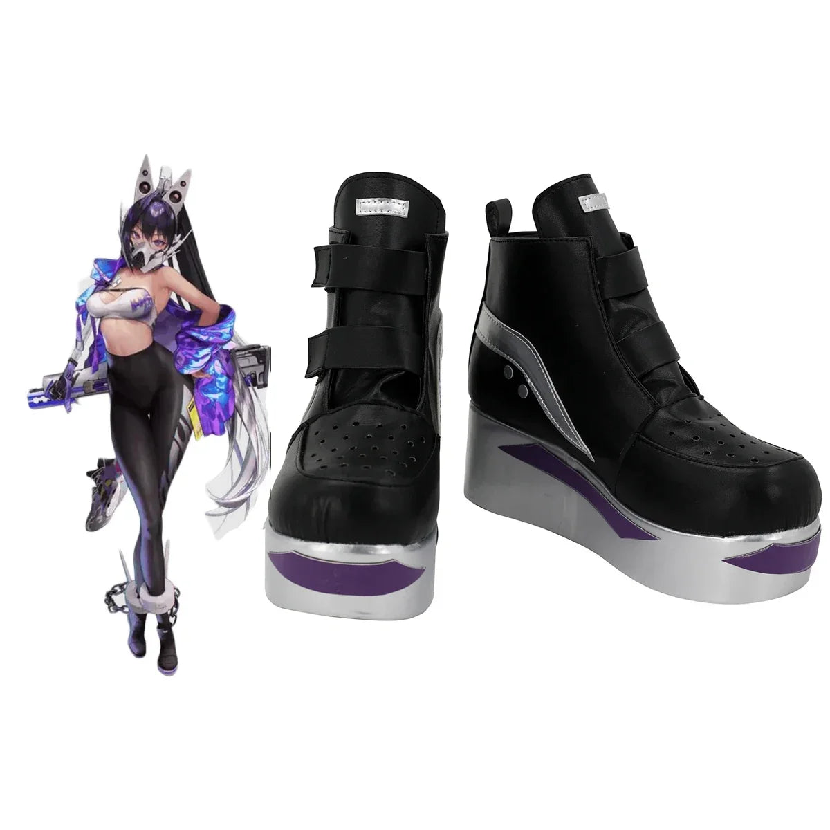 NIKKE Goddess of Victory Sin Cosplay Boots Black Shoes Custom Made