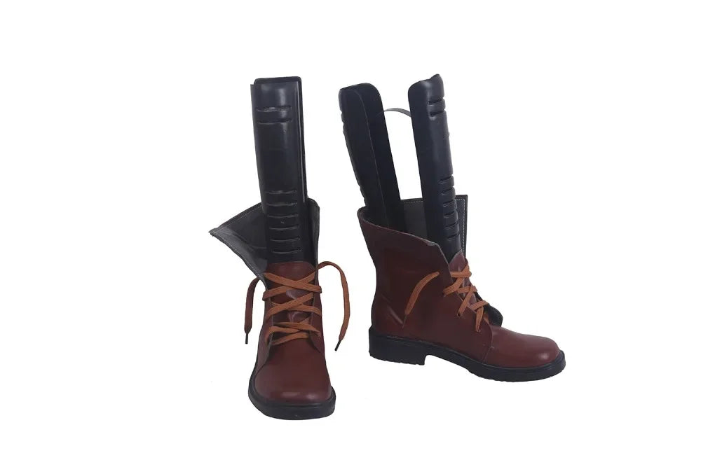 Bottes de cosplay Star Wars Oscar Pine, chaussures marron sur mesure