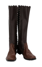 Final Fantasy 10 Lenne Cosplay Boots Brown Shoes