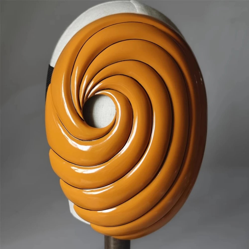 Narutp Tobi Cosplay Mask with Extra Wide Adjustable Straps Obito Uchiha Akatsuki Cosplay Prop