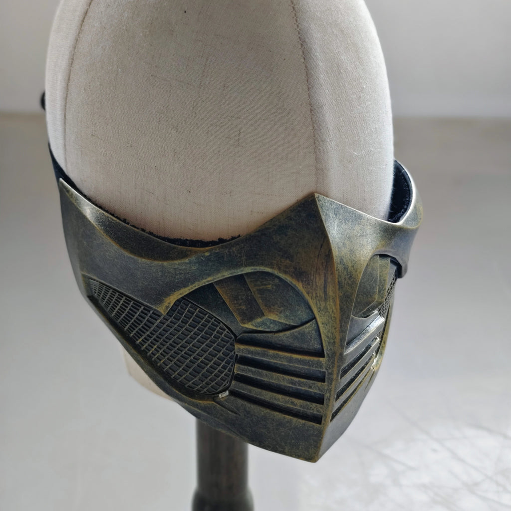 Mortal Kombat Scorpion Half Face Cosplay Mask Wearable Prop