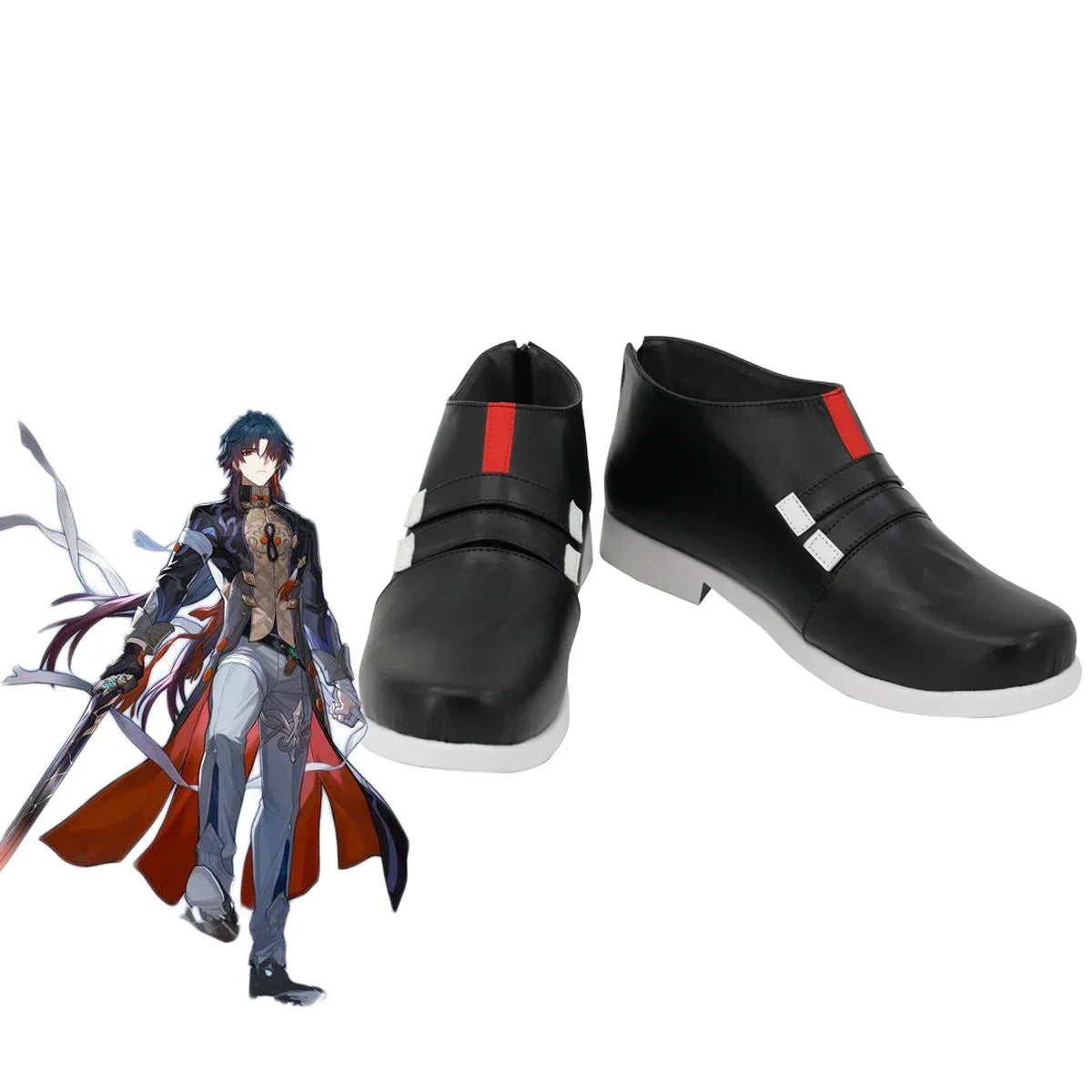 Honkai Star Rail Blade Cosplay Boots Black Shoes