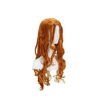 Perruque de cosplay de Rangiku Matsumoto (Bleach) - Cheveux longs, bouclés, orange, raie au milieu 