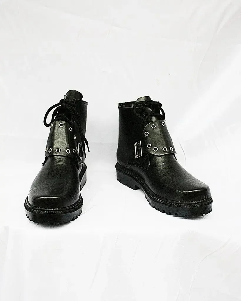 Final Fantasy Squall Leonhart Cosplay Boots Custom Made Black Shoes | MiDicosplay