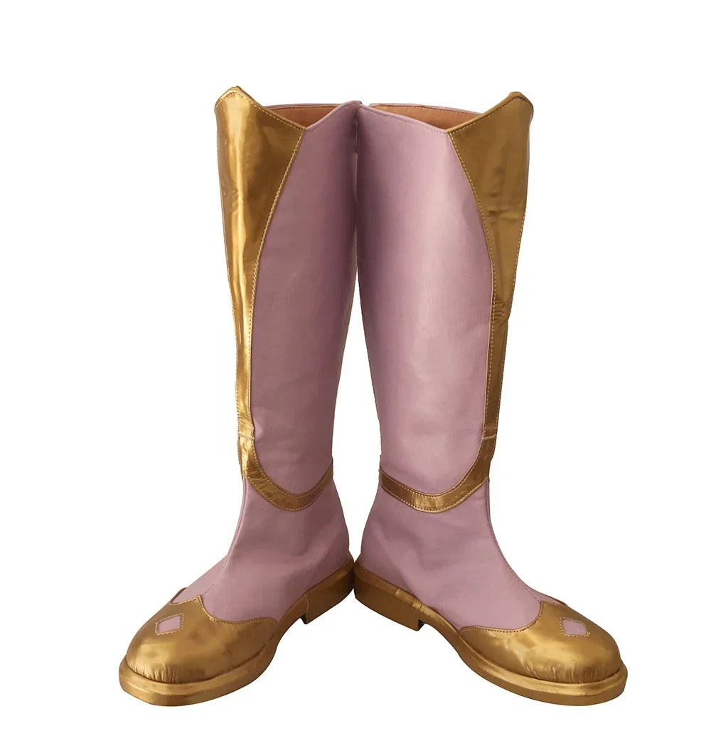 LOL Elementalist Lux Cosplay Boots Pink Shoes