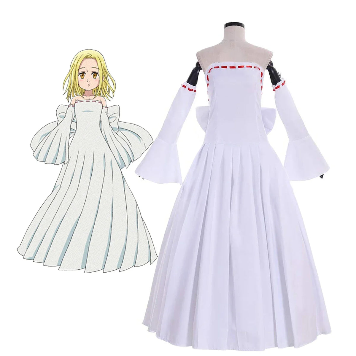 The Seven Deadly Sins Elaine Cosplay Costume Nanatsu no Taizai Dress