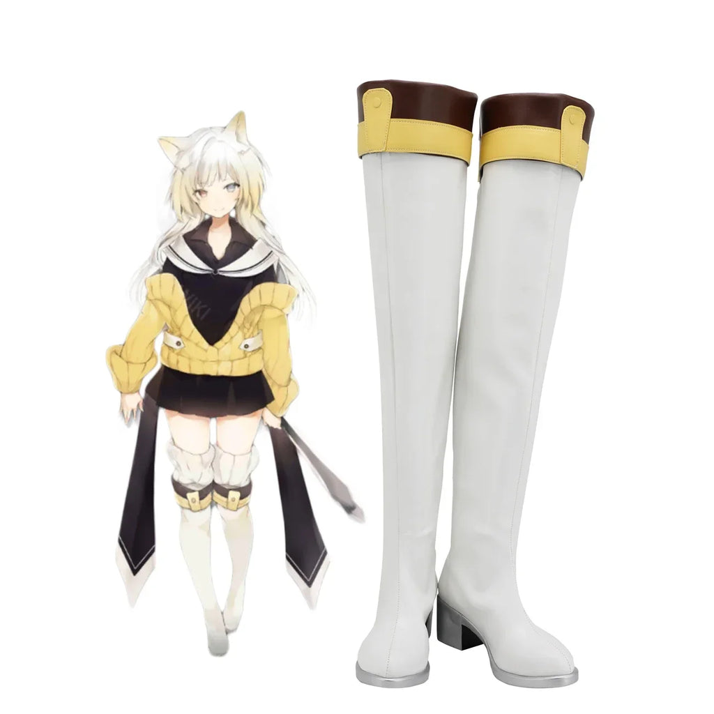 Arknights Nightmare Cosplay Boots White Shoes Custom Made