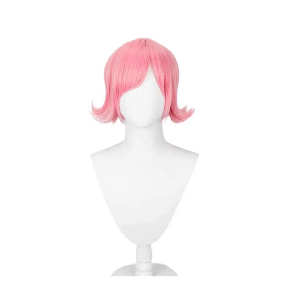 Perruque rose courte à pointes, style anime, pour cosplay de Yachiru Kusajishi (Bleach) 